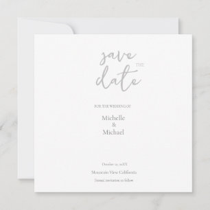 Script Calligraphy Wedding Modern Save the Date Thank You Card