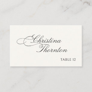 Script Calligraphy Wedding Place Card
