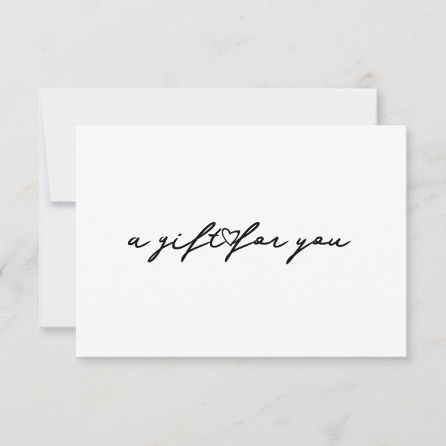 Script Coeur Beauté Certificat cadeau Invitation (Devant)