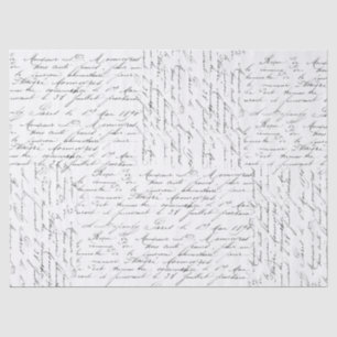 Script Collage Tissue Paper