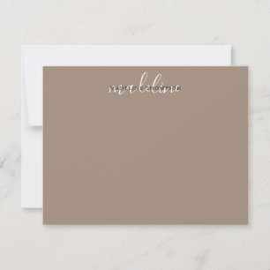 Script Cream Beige With Black Overlay Text Card