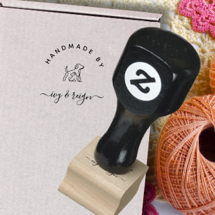 Script Custom logo Handmade by Rubber Stamp