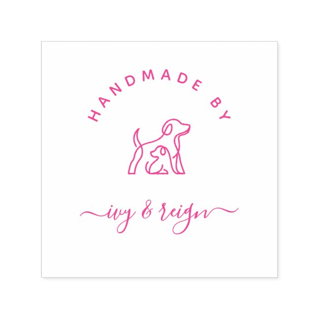  Script Custom logo Handmade by  Self-inking Stamp (Design)