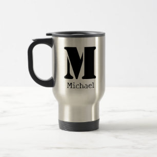 Script Custom Name Monogram Travel Mug