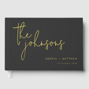 Script Custom Names Wedding Foil Guest Book