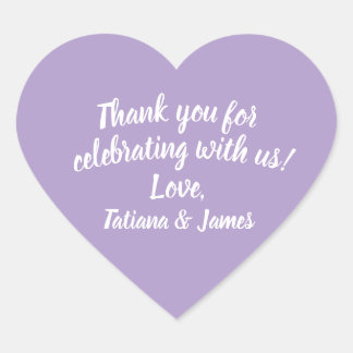 Script Customizable Thank You Heart Heart Sticker