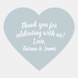 Script Customizable Thank You Heart Heart Sticker