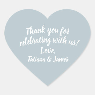 Script Customizable Thank You Heart Heart Sticker