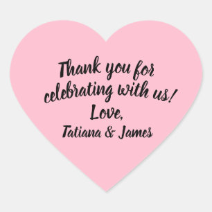 Script Customizable Thank You Heart  Sticker