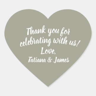 Script Customizable Thank You Heart  Sticker
