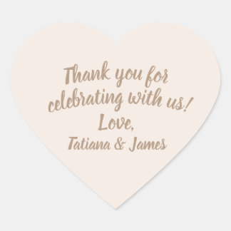 Script Customizable Thank You Heart  Sticker