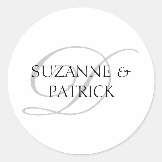 Script D Monogram Labels (Silver / Black) (Front)