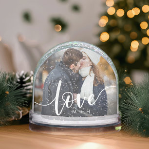 Script d'amour personnalisé Photo Globe de neige a