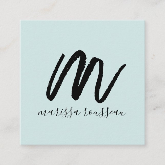 Script de Brûlure Noire Nom initial Carte d'appel  (Devant)