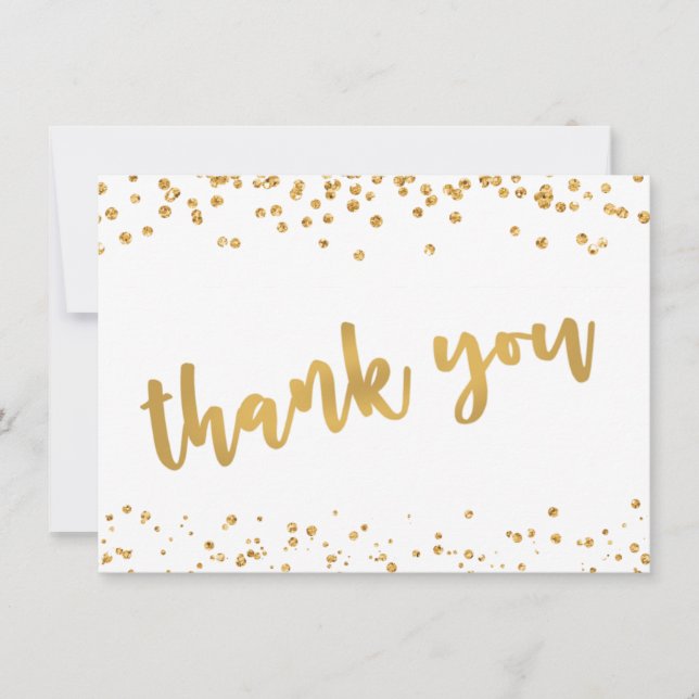 Script de Brush Or moderne Confetti MERCI (Devant)