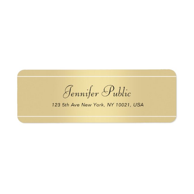 Script de calligraphie Élégant moderne or blanc li (Devant)