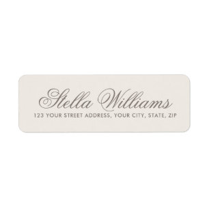 Script de calligraphie romantique beige brun clair