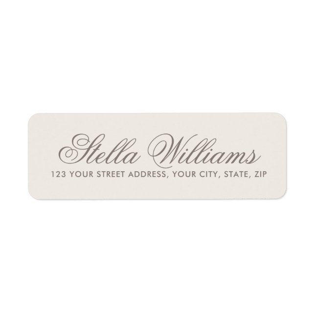 Script de calligraphie romantique beige brun clair (Devant)