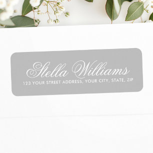 Script de calligraphie romantique gris et blanc