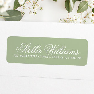 Script de calligraphie verte romantique