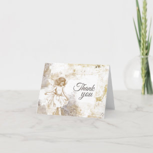 Script de Carte de remerciements vintage Fairy Gol