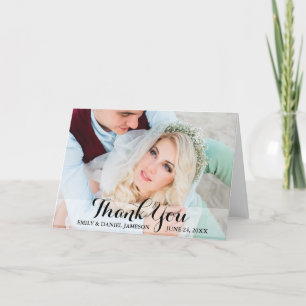 Script de carte pliante photo Mariage Merci