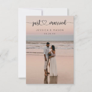 Script de coeur juste marié Invitation Faire-part