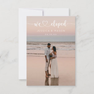Script de coeur simple Nous avons Elopé Invitation
