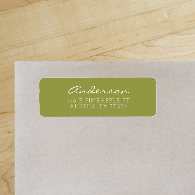 Script de famille personnalisé | Olive Green Adres ("Everyday is abundantly beautiful." 
Sincerely Best Wishes from Lucky Design World)