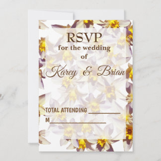 Script de jonquilles, Elégant Carte photo RSVP
