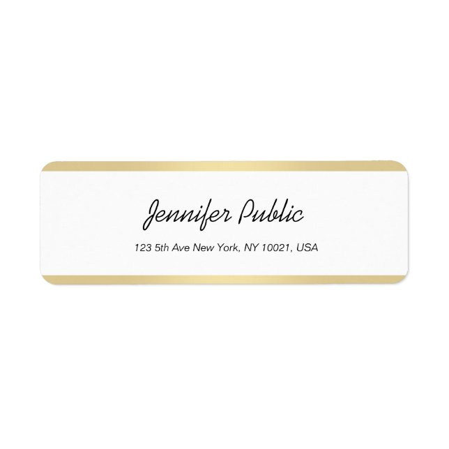 Script de main blanche or moderne Élégant minimali (Devant)