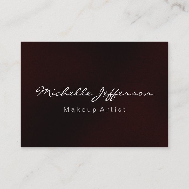 Script de maquillage rouge Carte de visite Chubby (Devant)