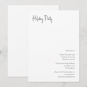 Script de Noël moderne Fête Invitation