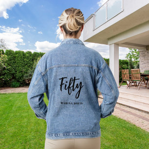 Script de nom en or noir 50e anniversaire