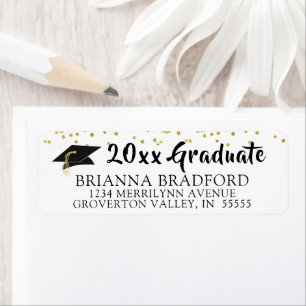 Script de pinceau noir moderne Gold Confetti Grad 