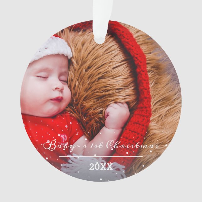 Script de premier Noël de bébé Photo de Noël (devant)