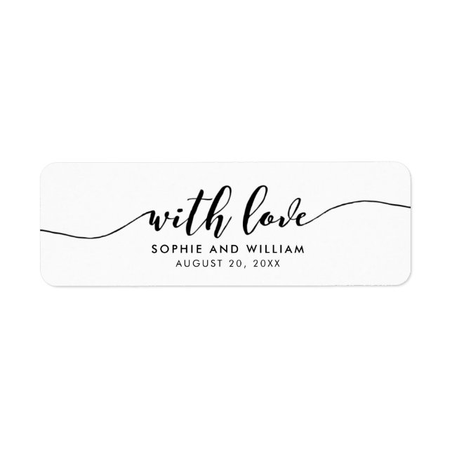Script De Relax Avec Amour Mariage Faveur Étiquett (Devant)