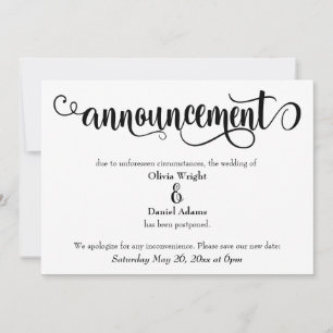 Script de torsion Reporté Faire-part Mariage