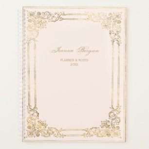 Script de trame dorée ornée Blush personnalisé 202