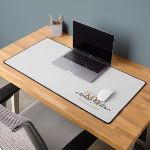 Script du nom du monogramme Silver White Gold