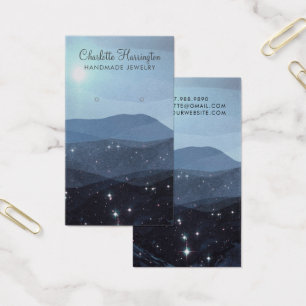 Script Earring Blue Mountains Bijoux Carte d'affic
