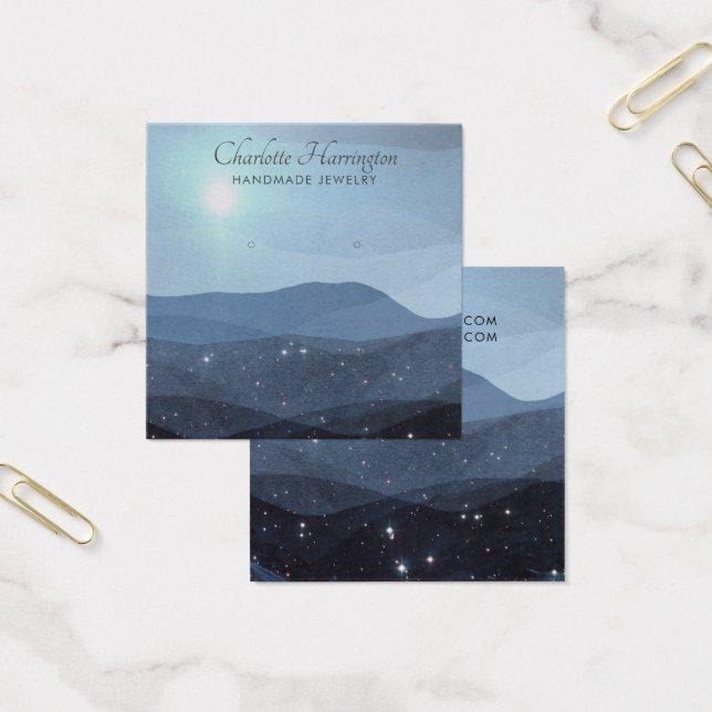 Script Earring Blue Mountains Jewellery Display Ca (Office)