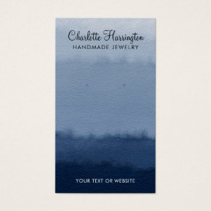 Script Earring Blue Ombre Jewellery Display Card