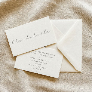 Script effect, the details white background enclosure card