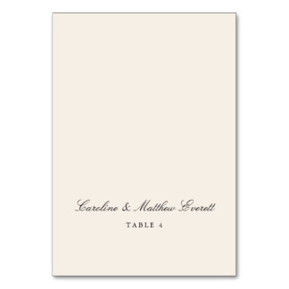 Script Elegant Ivory Custom Name Place Card