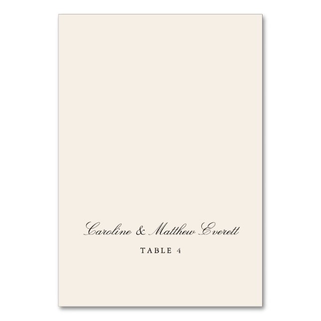 Script Elegant Ivory Custom Name Place Card (Front)