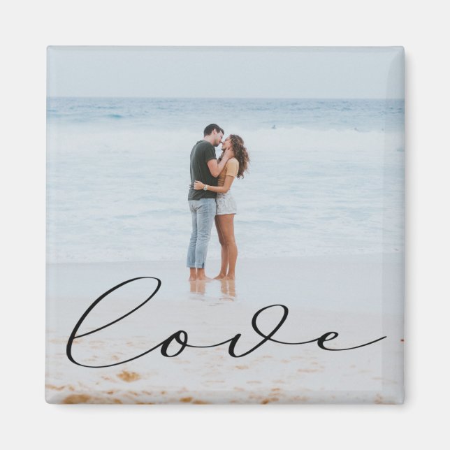 Script élégant | Magnet photo (Devant)