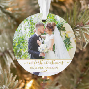 Script élégant Notre premier Or de Noël