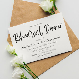 Script Elegant Rehearsal Dinner Invitation