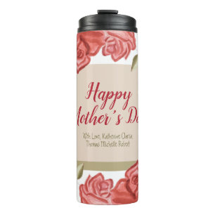 Script Elegant Trendy Modern Happy Mothers Day Thermal Tumbler